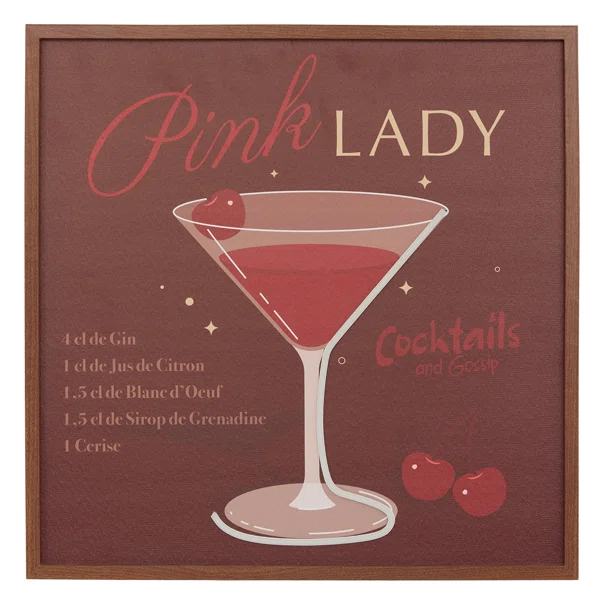 Πίνακας Με Κορνίζα & Neon (48x48) A-S Crush Burgundy 219655A