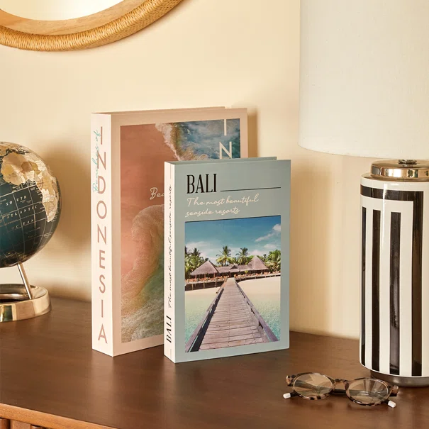 Διακοσμητικά Βιβλία/Κουτιά (Σετ 2τμχ) A-S The Palm Resort 215259C