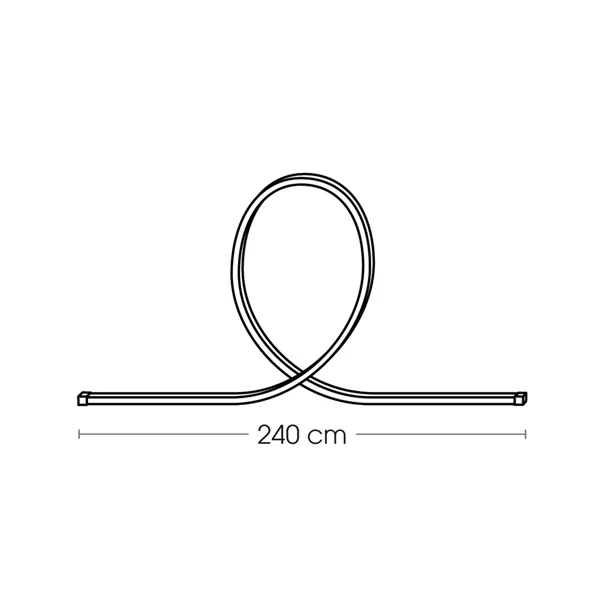 Ταινία LED 240εκ. Με USB A-S Louna Black 219642A
