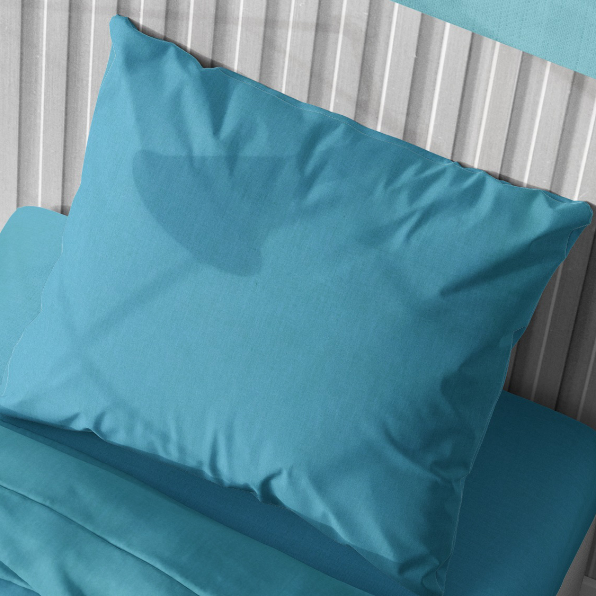 Σεντόνι Μονό Επίπεδο + Μαξιλαροθήκη (Σετ) Dimcol Solid Turquoise 493 Λευκά Είδη Κρεβατοκάμαρας Σεντόνια Σετ Μονά Spitishop
