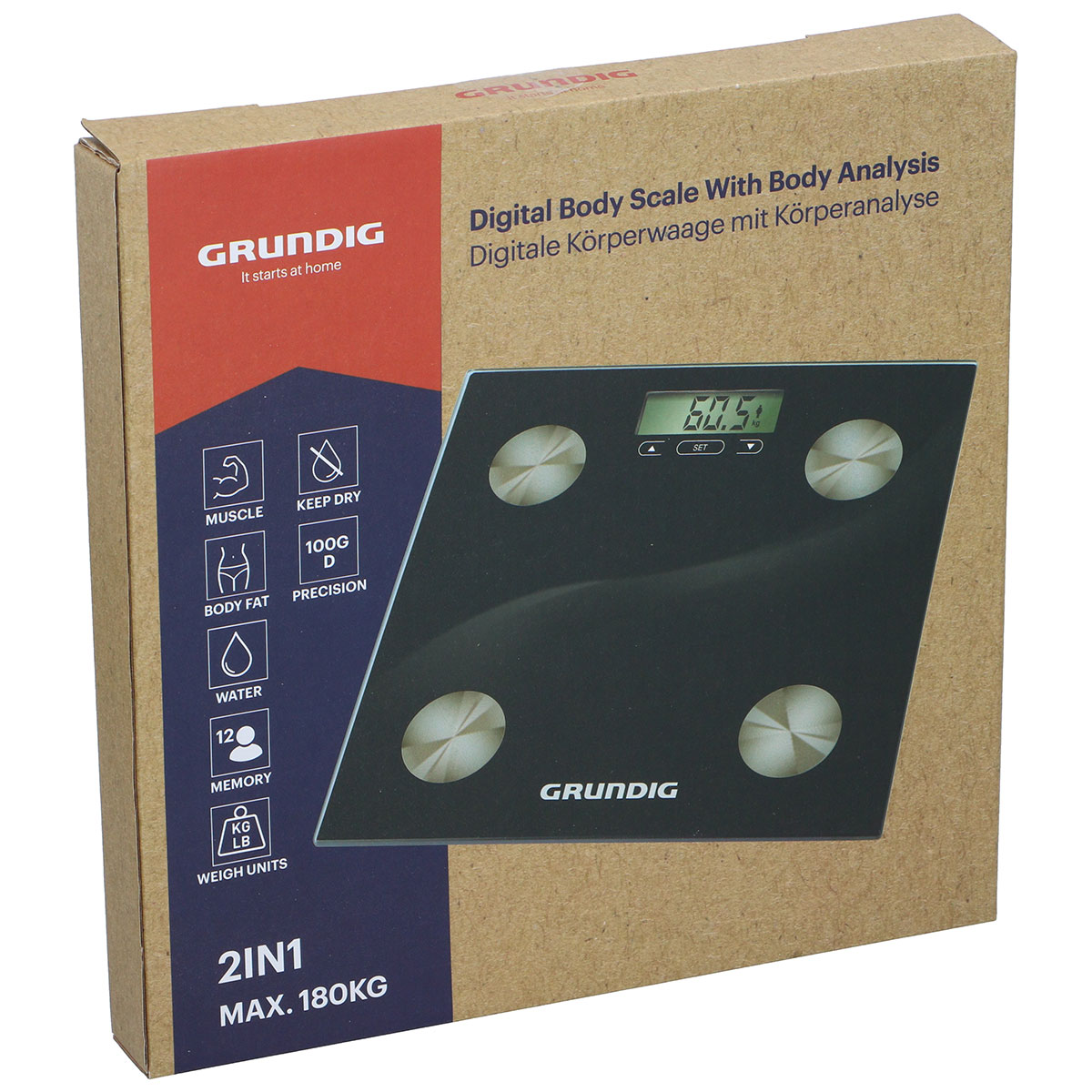 Ζυγαριά Μπάνιου Ψηφιακή (28.3x28.3) Grundig 871125242357