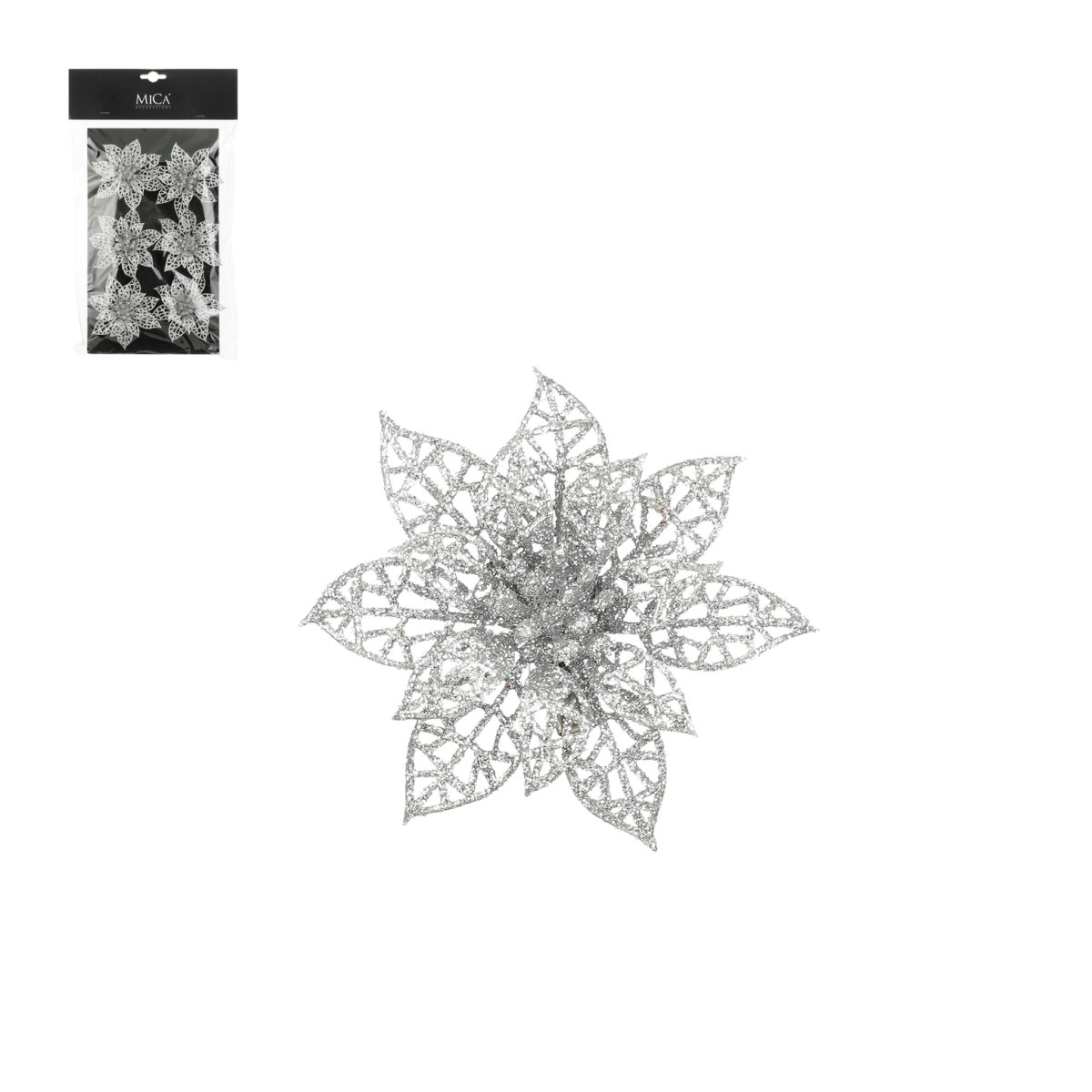 Στολίδια Χριστουγεννιάτικα (Σετ 6τμχ) Edelman Silver 1179726