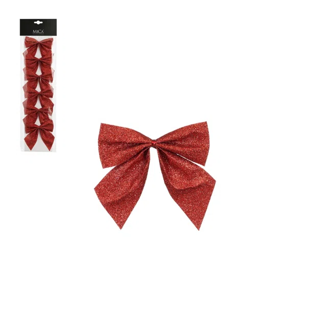 Χριστουγεννιάτικοι Φιόγκοι (Σετ 6τμχ) Edelman Red 1181208