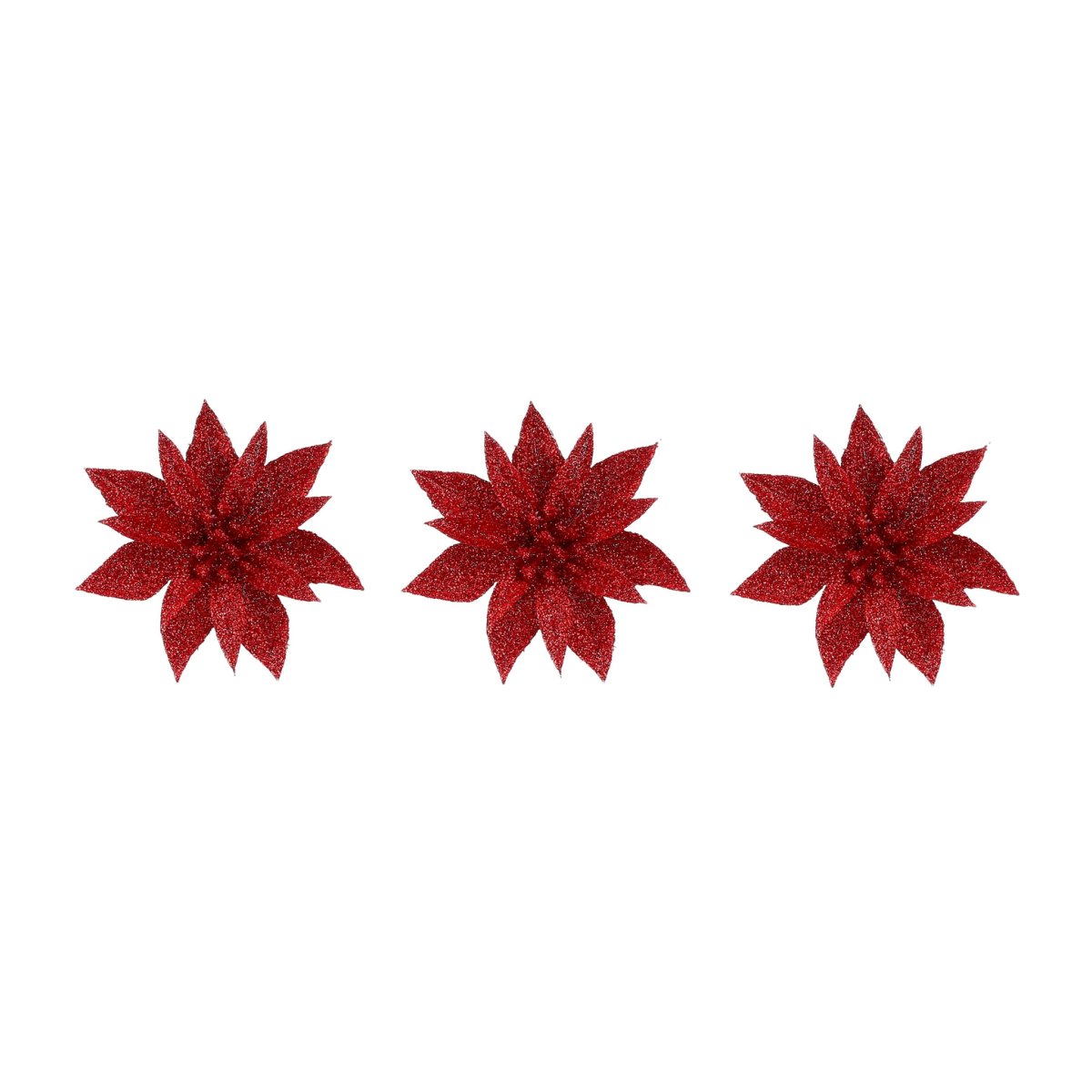 Στολίδι Χριστουγεννιάτικο (Σετ 3τμχ) Edelman Poinsettia Red 1181050