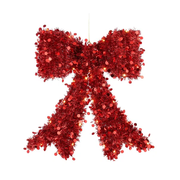 Χριστουγεννιάτικος Φιόγκος Με Led (44.5x42) Edelman Red 1199443