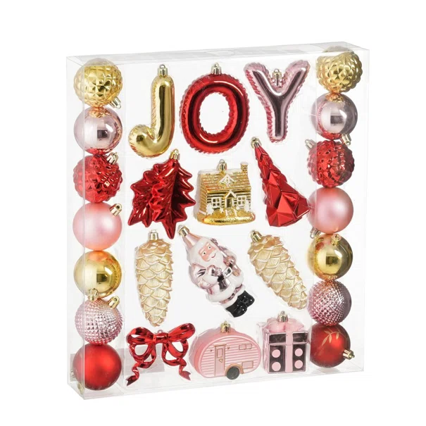 Χριστουγεννιάτικα Στολίδια (Σετ 26τμχ) Edelman Joy Red-Pink-Gold 1197920