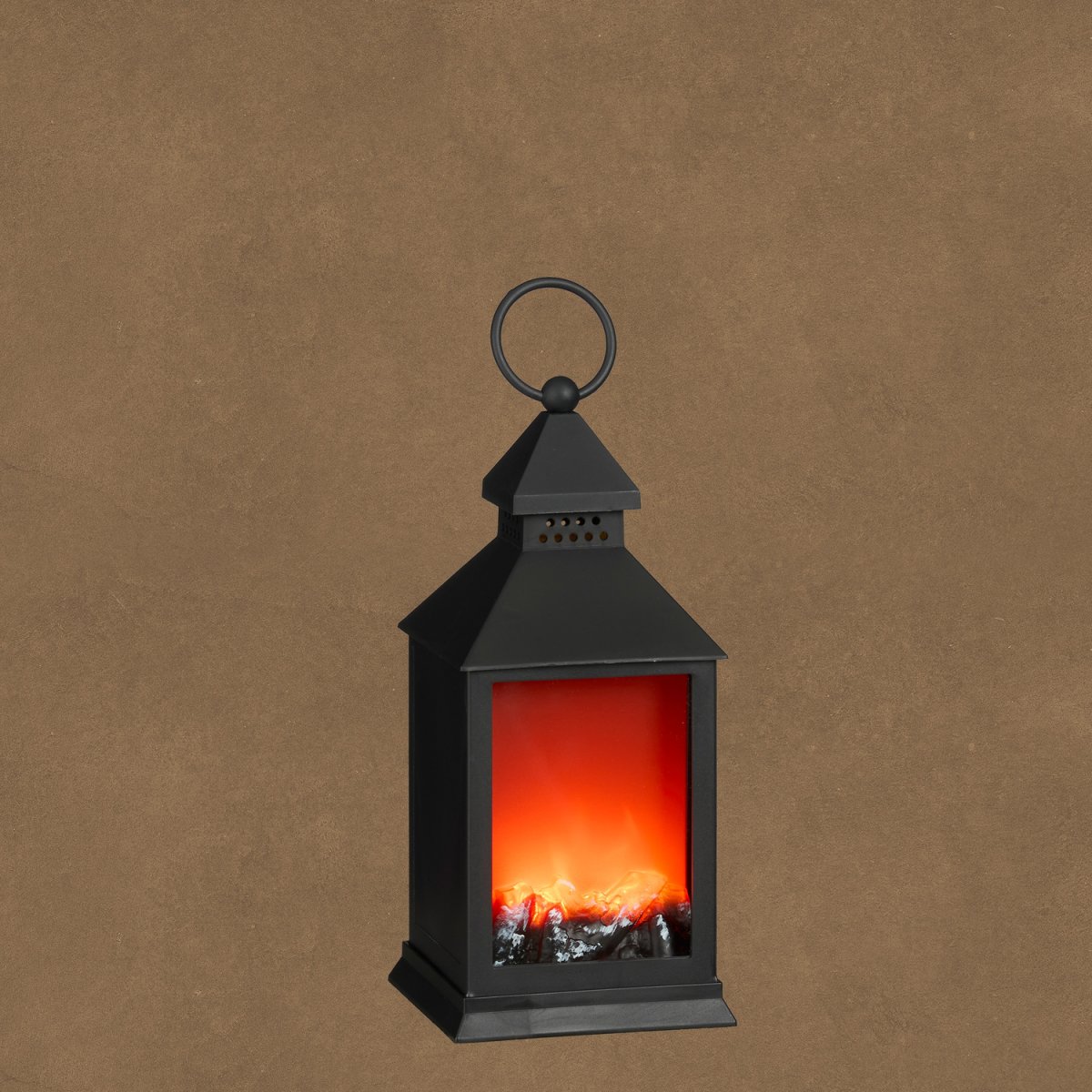 Διακοσμητικό Φανάρι Με Εφέ Φλόγας & Led (11x11x24.5) Edelman Black 1202155