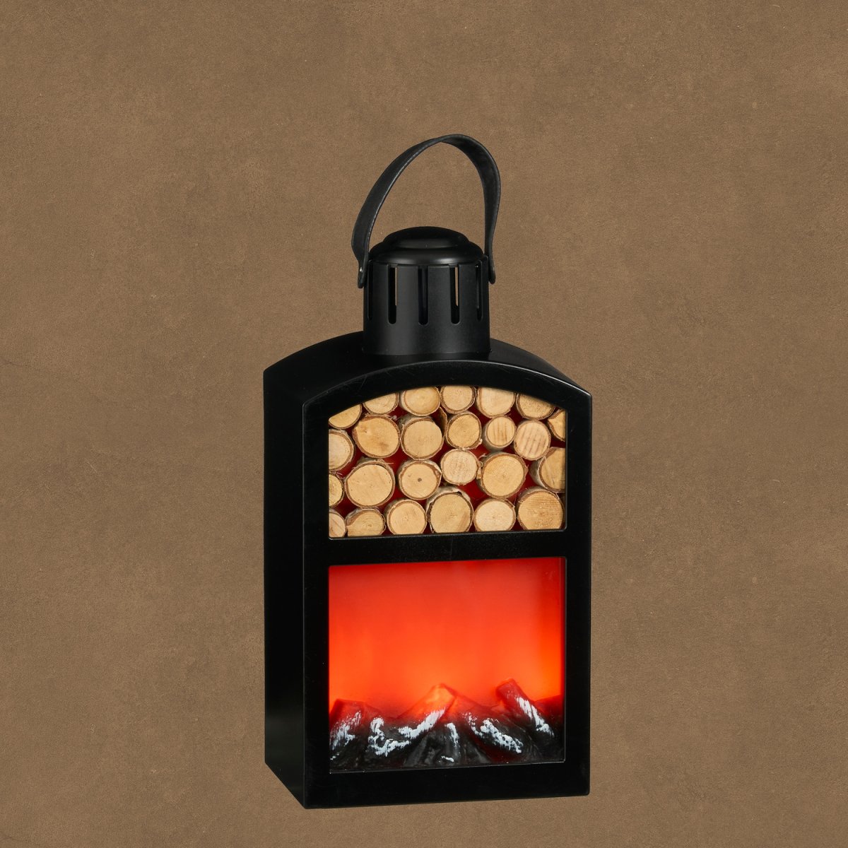 Διακοσμητικό Φανάρι Με Εφέ Φλόγας & Led (14x10x27.5) Edelman Black 1202162