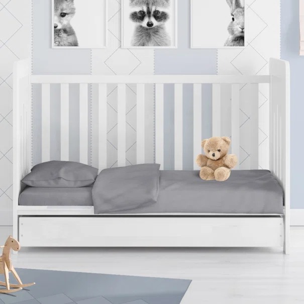 Παπλωματοθήκη Κούνιας (120x160) Dimcol Solid Dark Grey 495