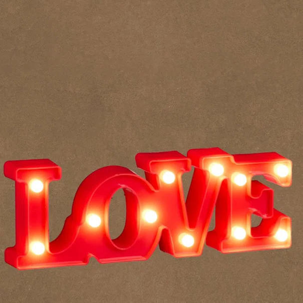 Διακοσμητικό Φωτιστικό LED Με Μπαταρία Edelman Love D.Red 1206537