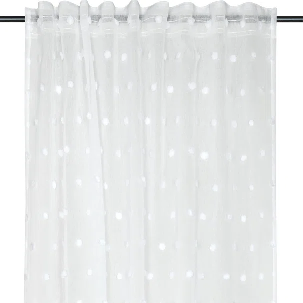 Κουρτίνα (140x240) Με Τρέσα S-F Pom Pom Blanc CE457001