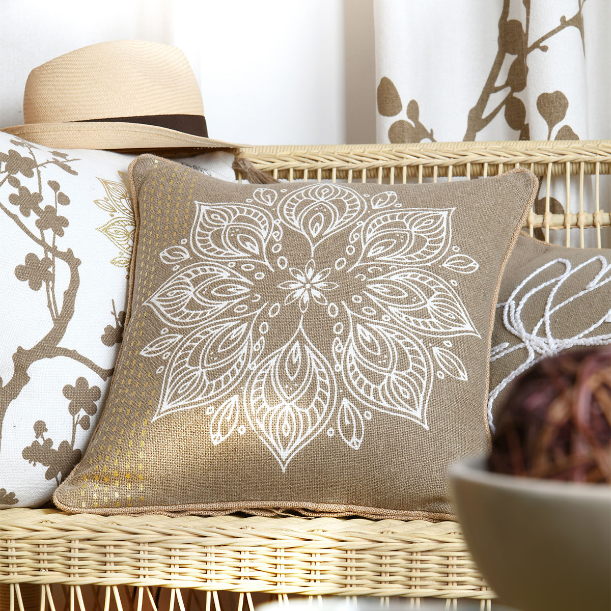 Διακοσμητικό Μαξιλάρι 2 Όψεων (45x45) S-F Zen Taupe CE477005