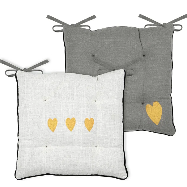 Μαξιλάρι Καρέκλας 2 Όψεων (38x38) S-F Teenlove Gris CE447011