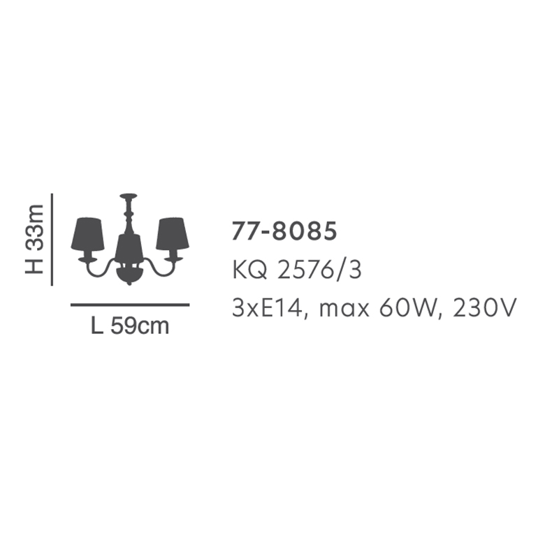 Φωτιστικό Οροφής Τρίφωτο Homelighting Belo 77-8085 White Φωτιστικά Κρεμαστά Spitishop