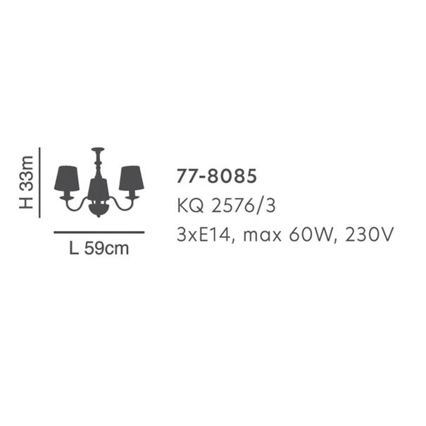Φωτιστικό Οροφής Τρίφωτο Homelighting Belo 77-8085 White