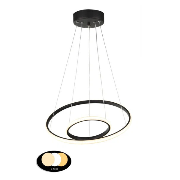 Φωτιστικό Οροφής LED 3 CCT Heronia Cronos 01-0444 Black