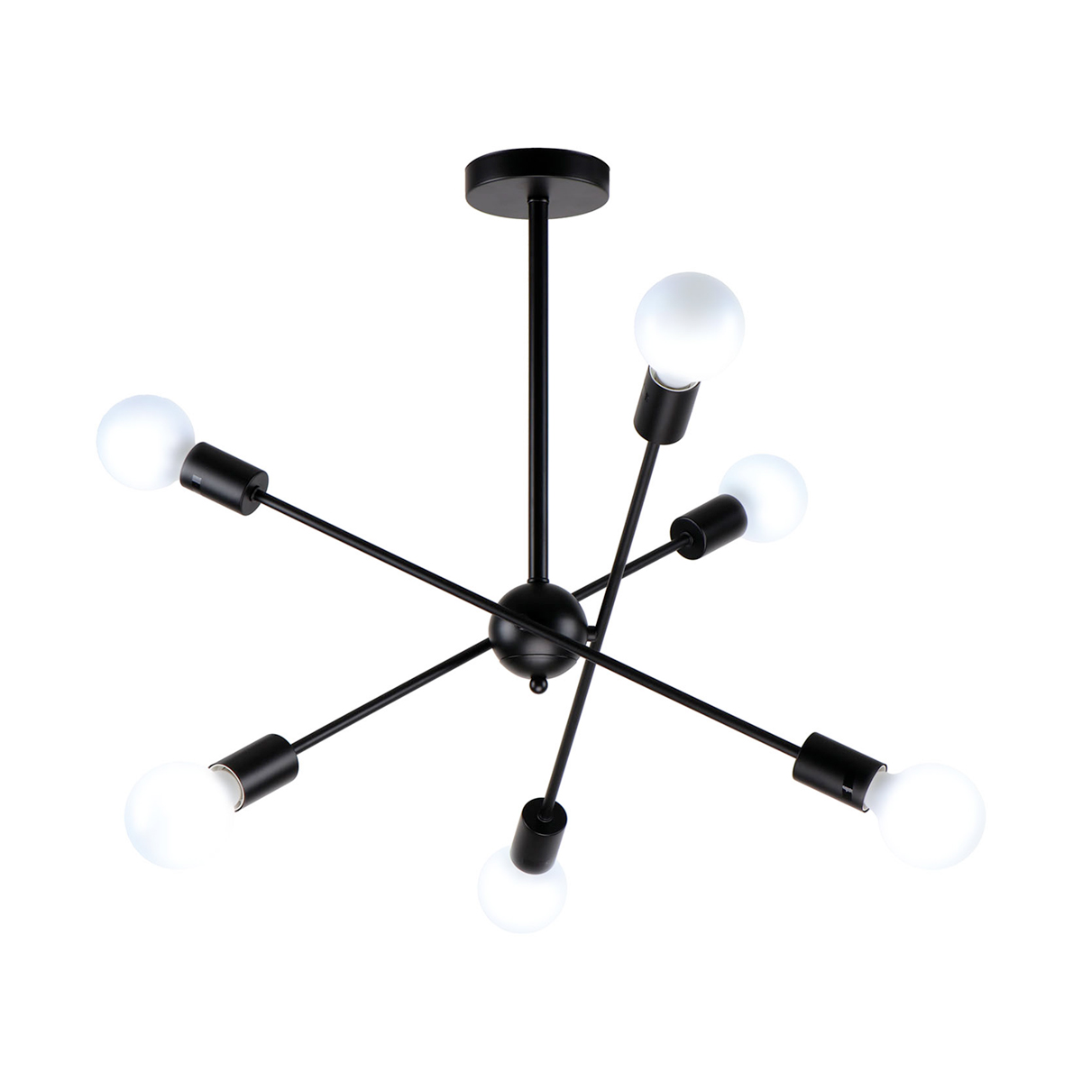 Φωτιστικό Οροφής Πολύφωτο Homelighting Gwen 77-8091 Black