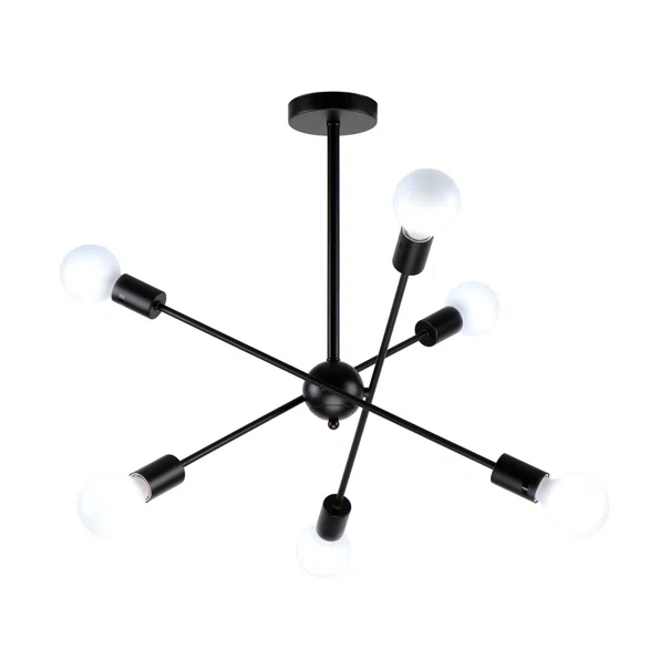 Φωτιστικό Οροφής Πολύφωτο Homelighting Gwen 77-8091 Black