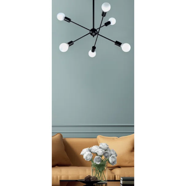 Φωτιστικό Οροφής Πολύφωτο Homelighting Gwen 77-8091 Black