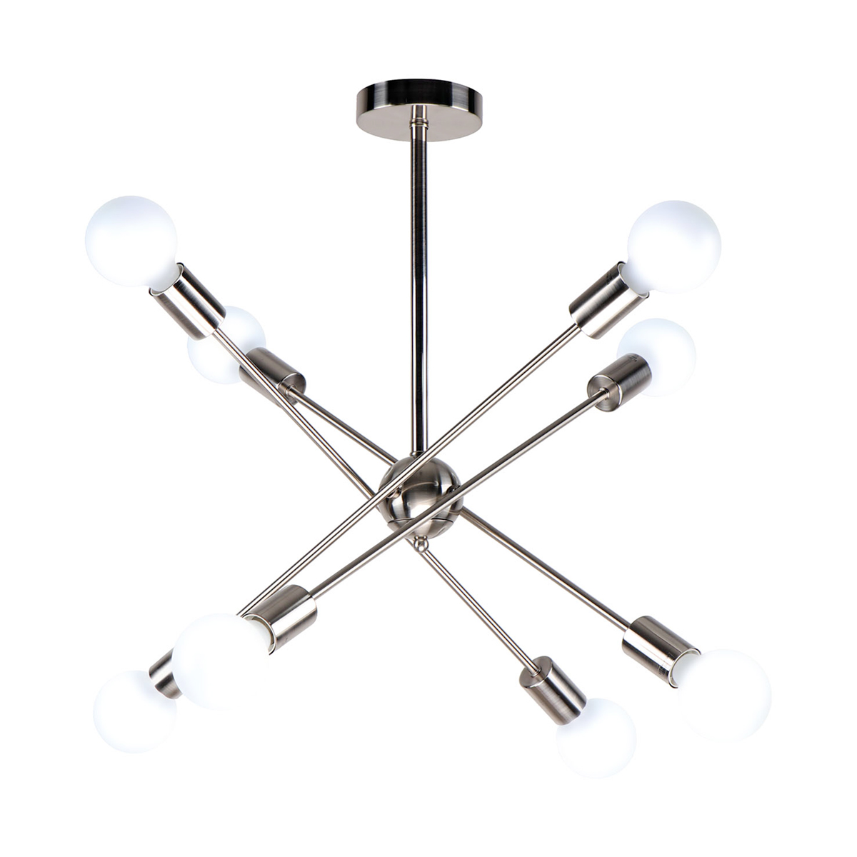 Φωτιστικό Οροφής Πολύφωτο Homelighting Gwen 77-8096 Nickel