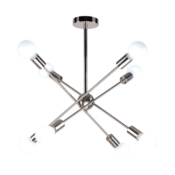 Φωτιστικό Οροφής Πολύφωτο Homelighting Gwen 77-8096 Nickel