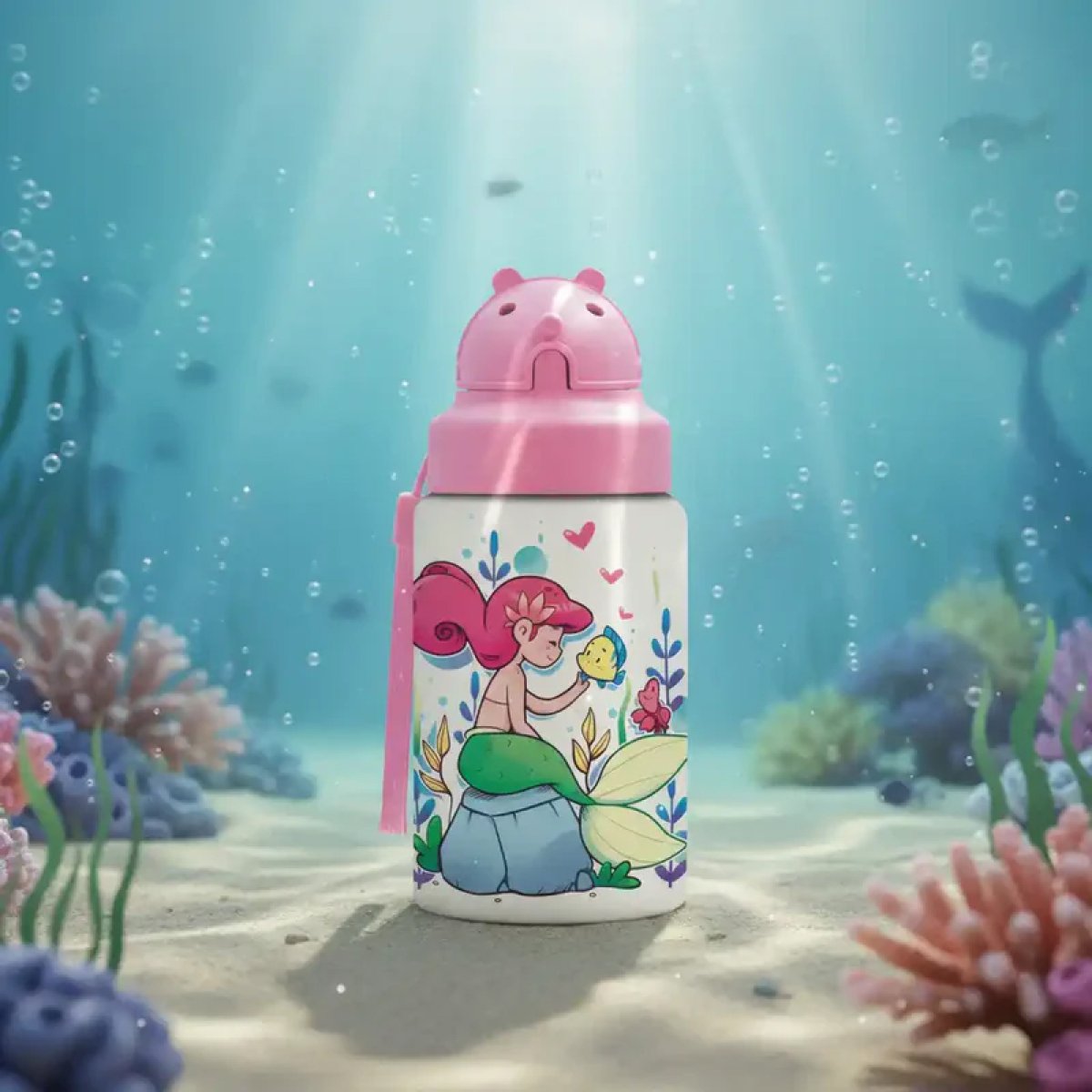 Παγούρι - Θερμός 350Ml με Καλαμάκι Laken Little Mermaid Παιδικά Είδη Φαγητού & Αξεσουάρ Σερβιρίσματος Παγούρια Spitishop