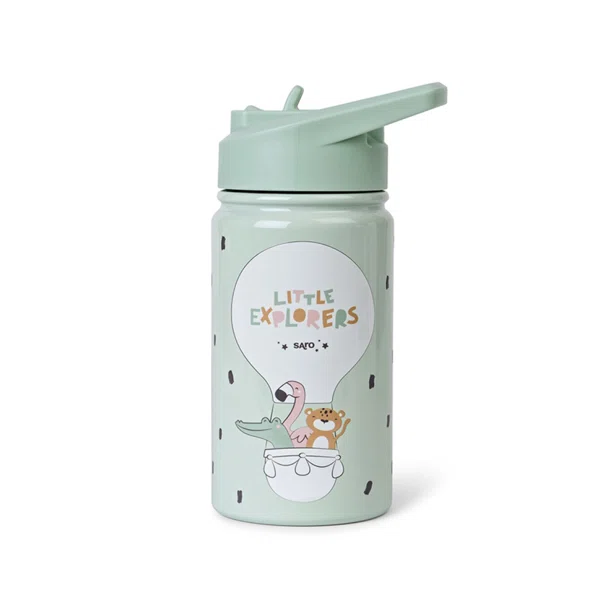 Παγούρι - Θερμός 350ml Με Καλαμάκι Saro Little Explores 74513