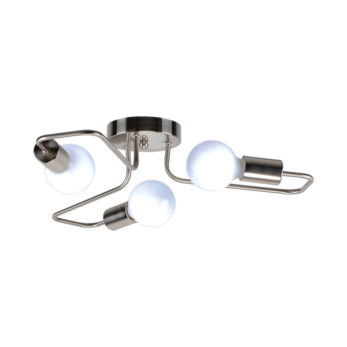 Φωτιστικό Οροφής Τρίφωτο Homelighting Shevy 77-8087 Nickel