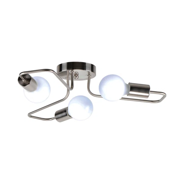Φωτιστικό Οροφής Τρίφωτο Homelighting Shevy 77-8087 Nickel