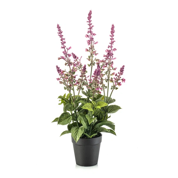 Τεχνητό Φυτό Σε Γλάστρα 45εκ. Emerald Salvia Mauve 434194