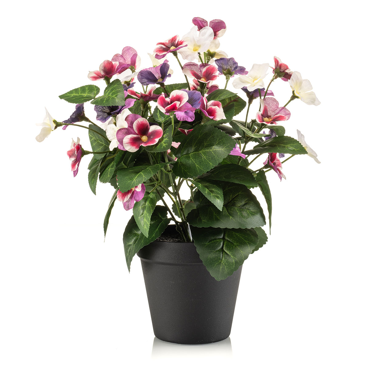 Τεχνητό Λουλούδι Σε Γλάστρα 29εκ. Emerald Pansy Fuchsia/Purple 433384