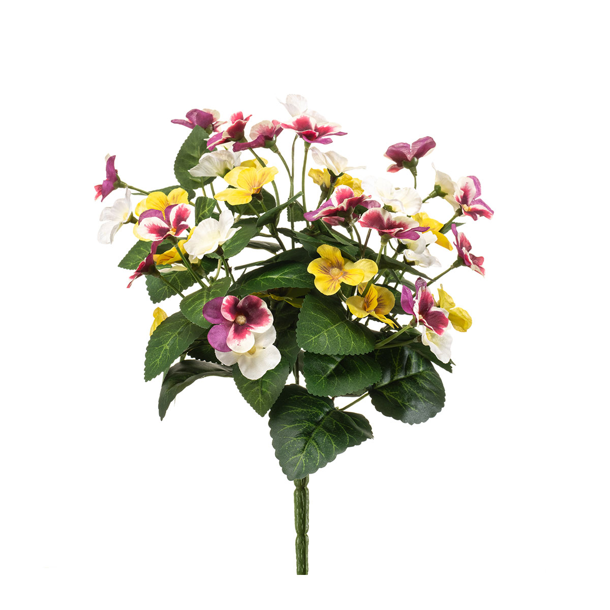 Τεχνητό Μπουκέτο Λουλουδιών 30εκ. Emerald Pansy White/Purple/Yellow 433185