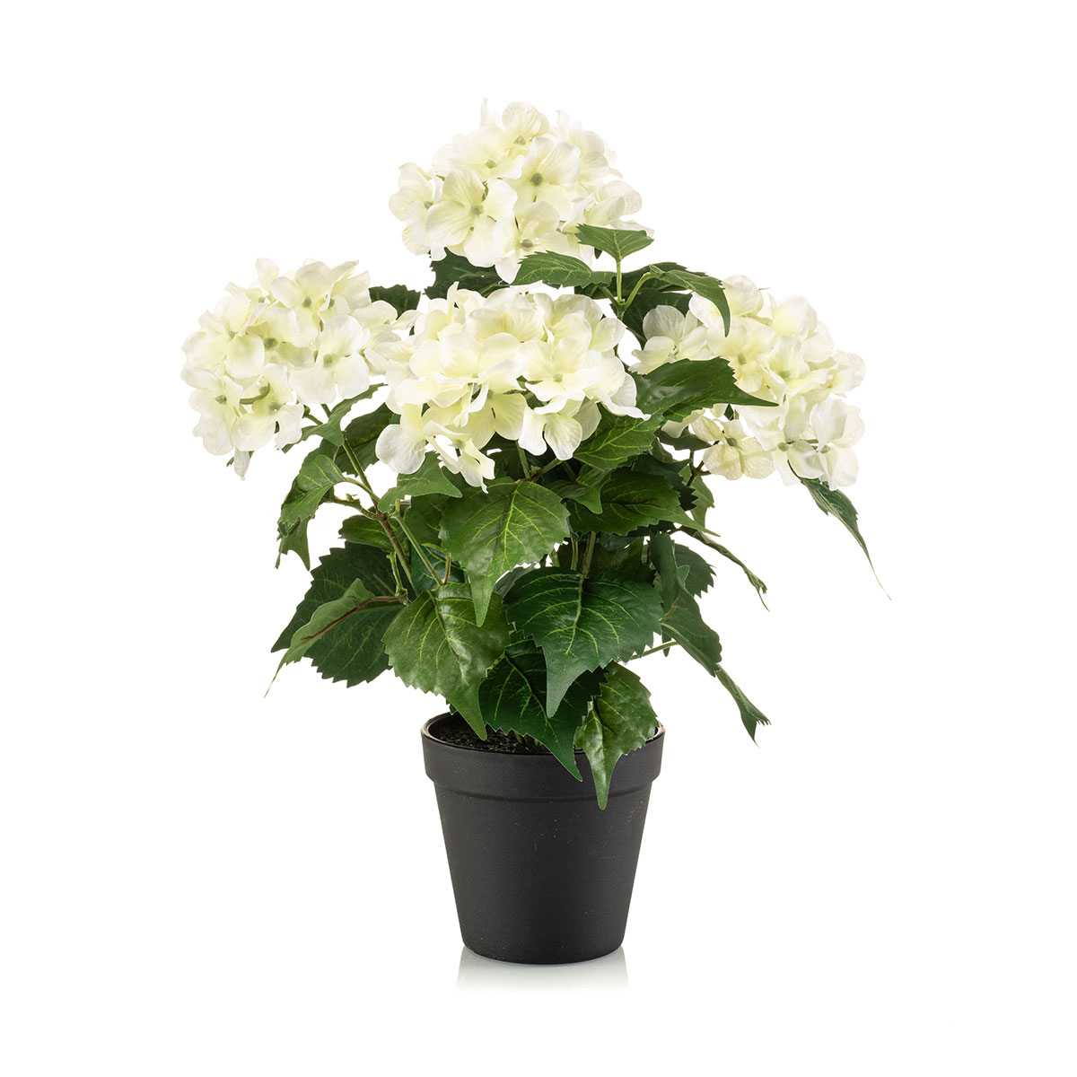 Τεχνητό Λουλούδι Σε Γλάστρα 40εκ. Emerald Hydrangea White/Green 433391