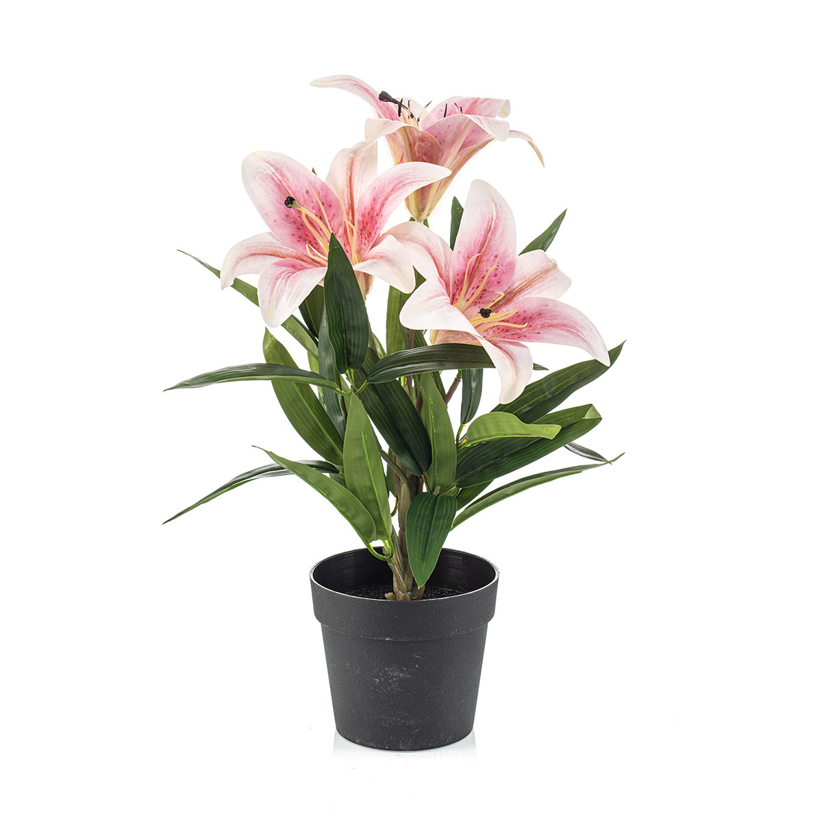 Τεχνητό Λουλούδι Σε Γλάστρα 33εκ. Emerald Lily Pink 434471
