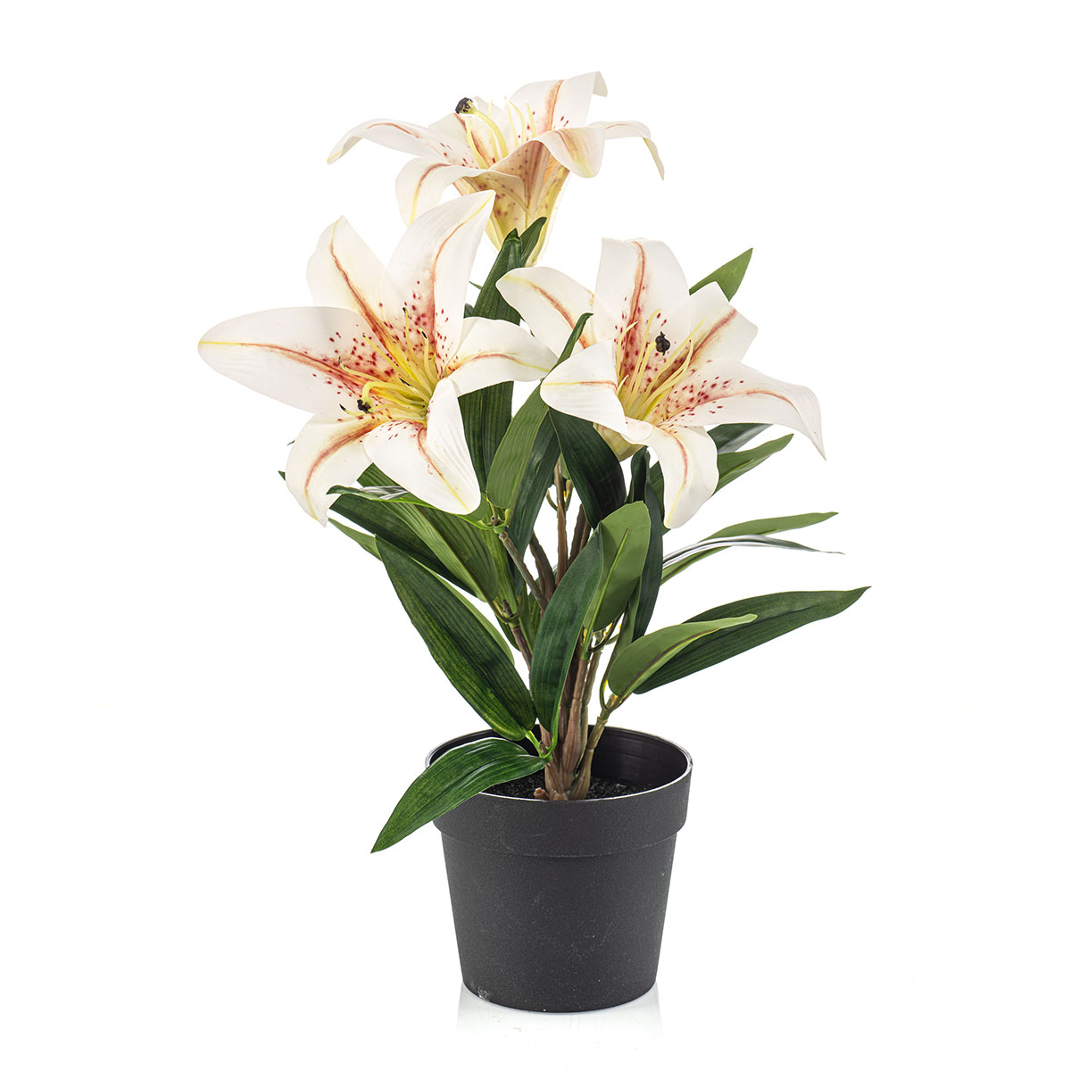 Τεχνητό Λουλούδι Σε Γλάστρα 33εκ. Emerald Lily Cream 434469
