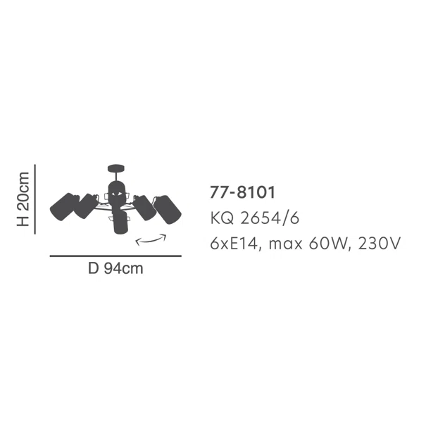Σποτ Πολύφωτο Homelighting Shiro 77-8101 Chrome