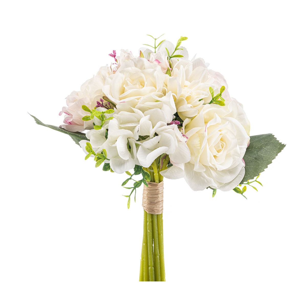 Τεχνητό Μπουκέτο Λουλουδιών 28εκ. Emerald Rose Cream/Pink 435304