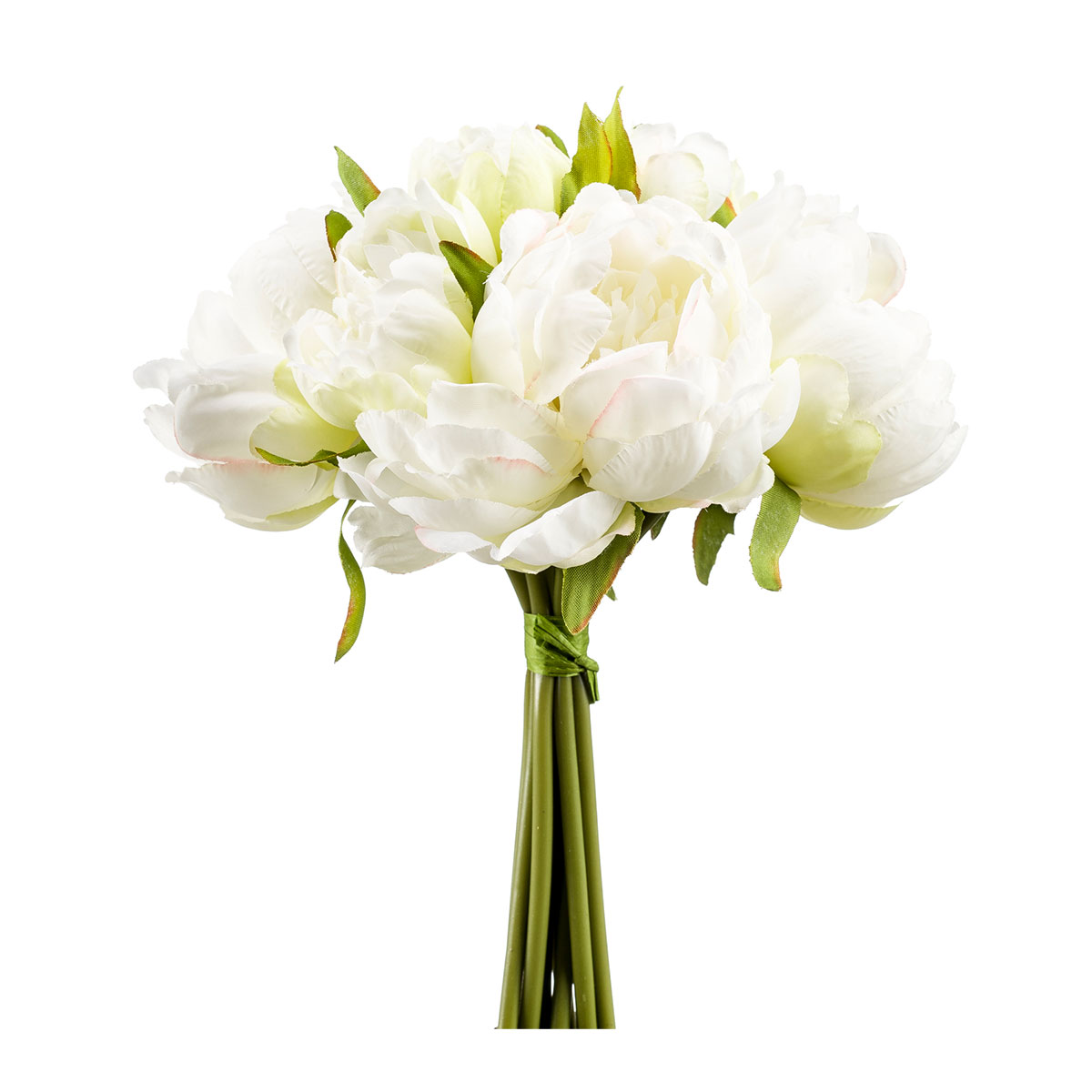 Τεχνητό Μπουκέτο Λουλουδιών 24εκ. Emerald Peony White/Green 420174