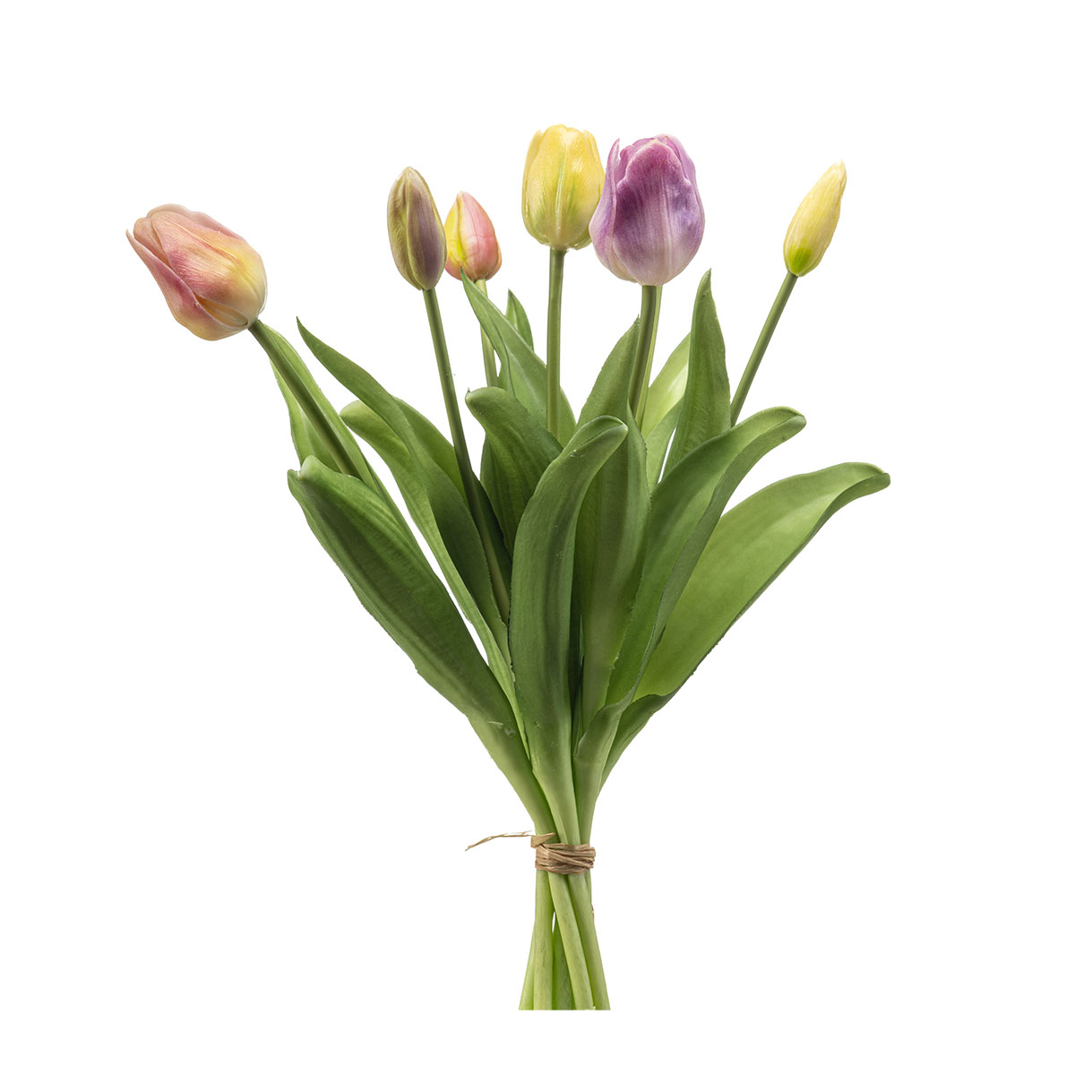 Τεχνητό Μπουκέτο Λουλουδιών 40εκ. Emerald Tulip Yellow/Pink 436194