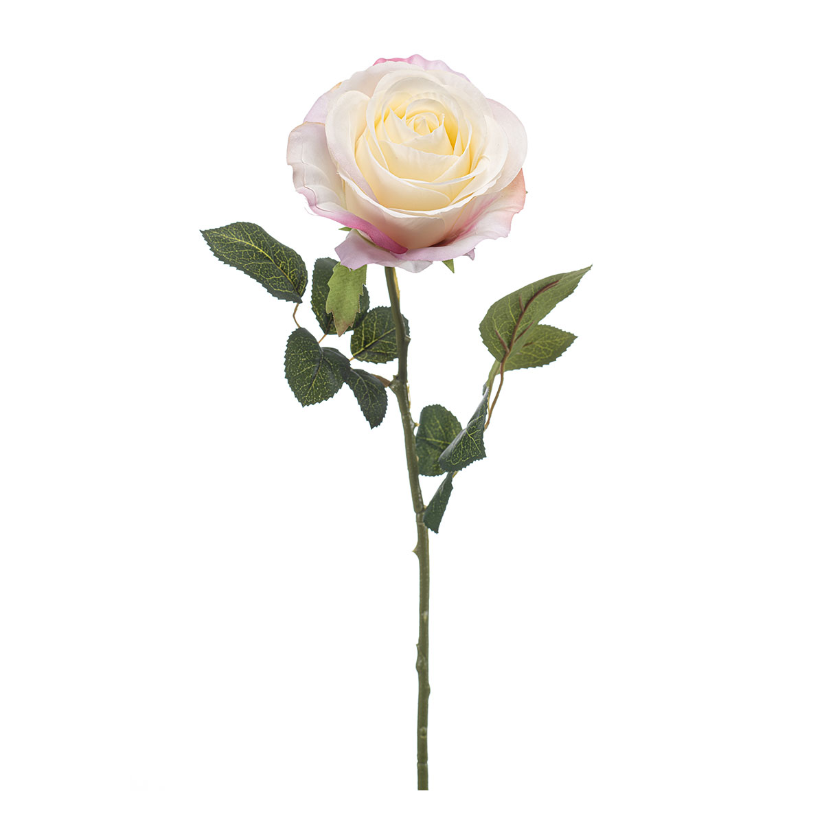 Τεχνητό Λουλούδι 67εκ. Emerald Rose White/Pink 433749