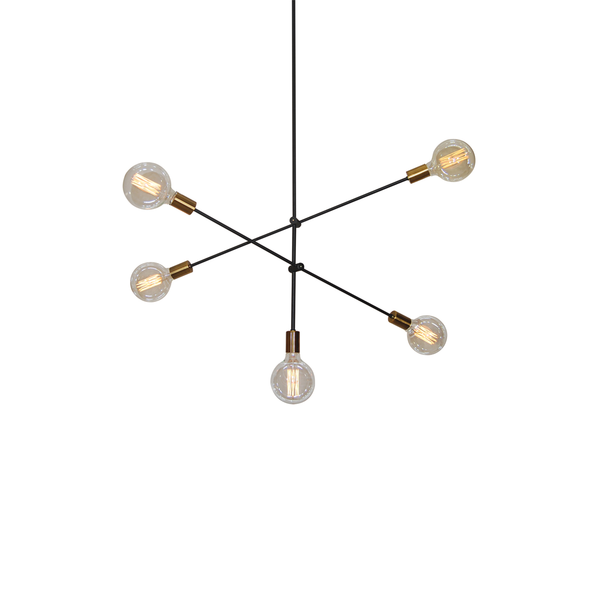 Φωτιστικό Οροφής Πολύφωτο Homelighting Cody 77-3535 Black