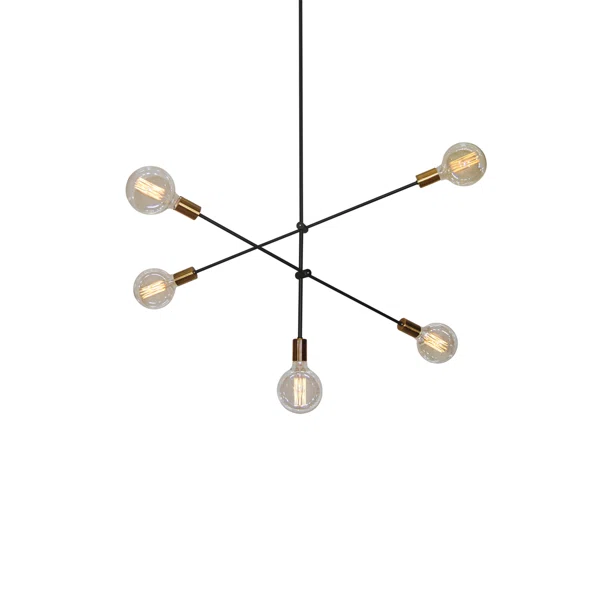 Φωτιστικό Οροφής Πολύφωτο Homelighting Cody 77-3535 Black