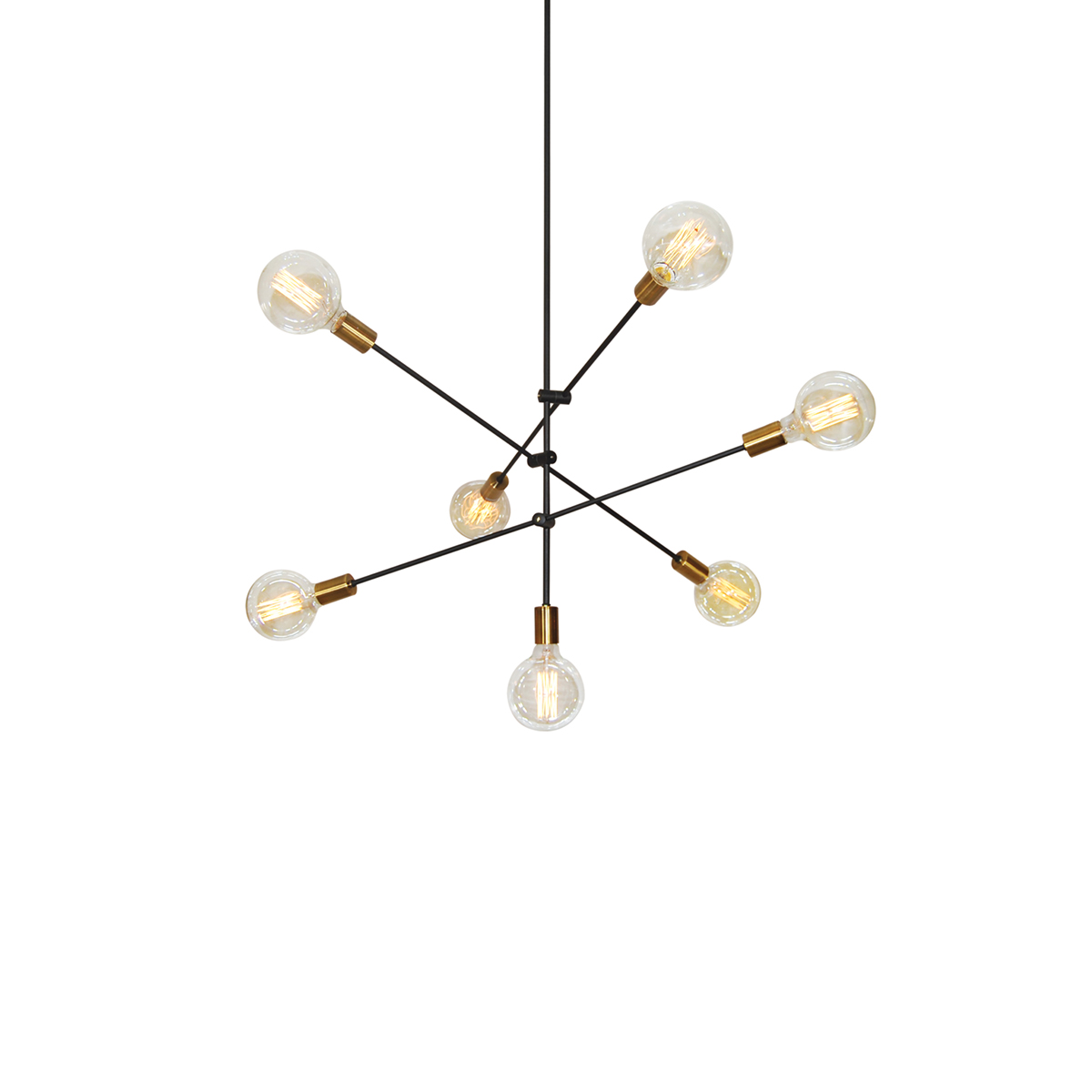 Φωτιστικό Οροφής Πολύφωτο Homelighting Cody 77-3534 Black