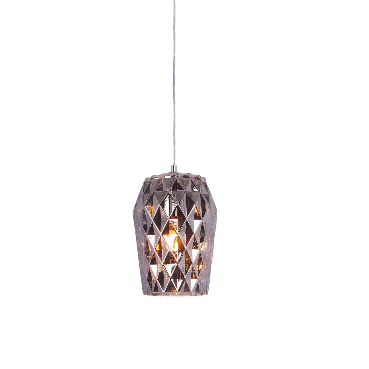 Φωτιστικό Οροφής Μονόφωτο Homelighting Luca 77-3721 Smoked Grey