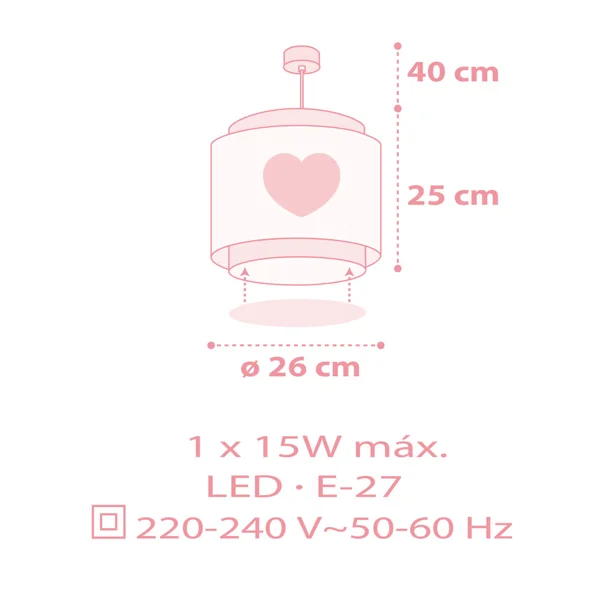 Παιδικό Φωτιστικό Οροφής Μονόφωτο Ango Baby Dreams Pink 76012MS