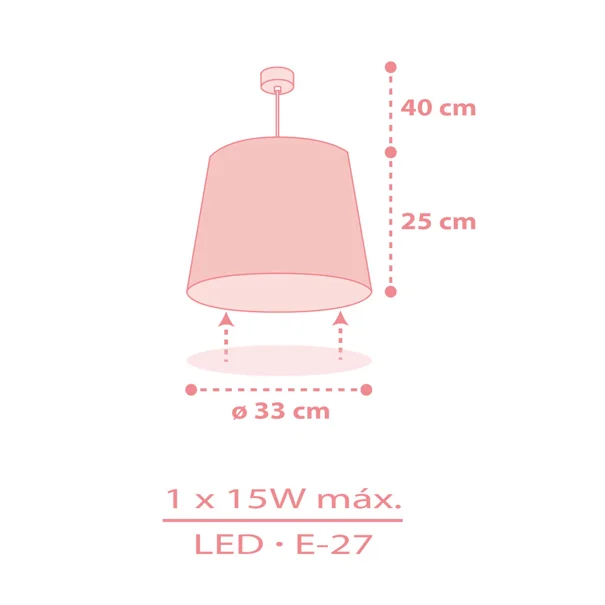 Παιδικό Φωτιστικό Οροφής Μονόφωτο Ango Starlight Pink 82212MS