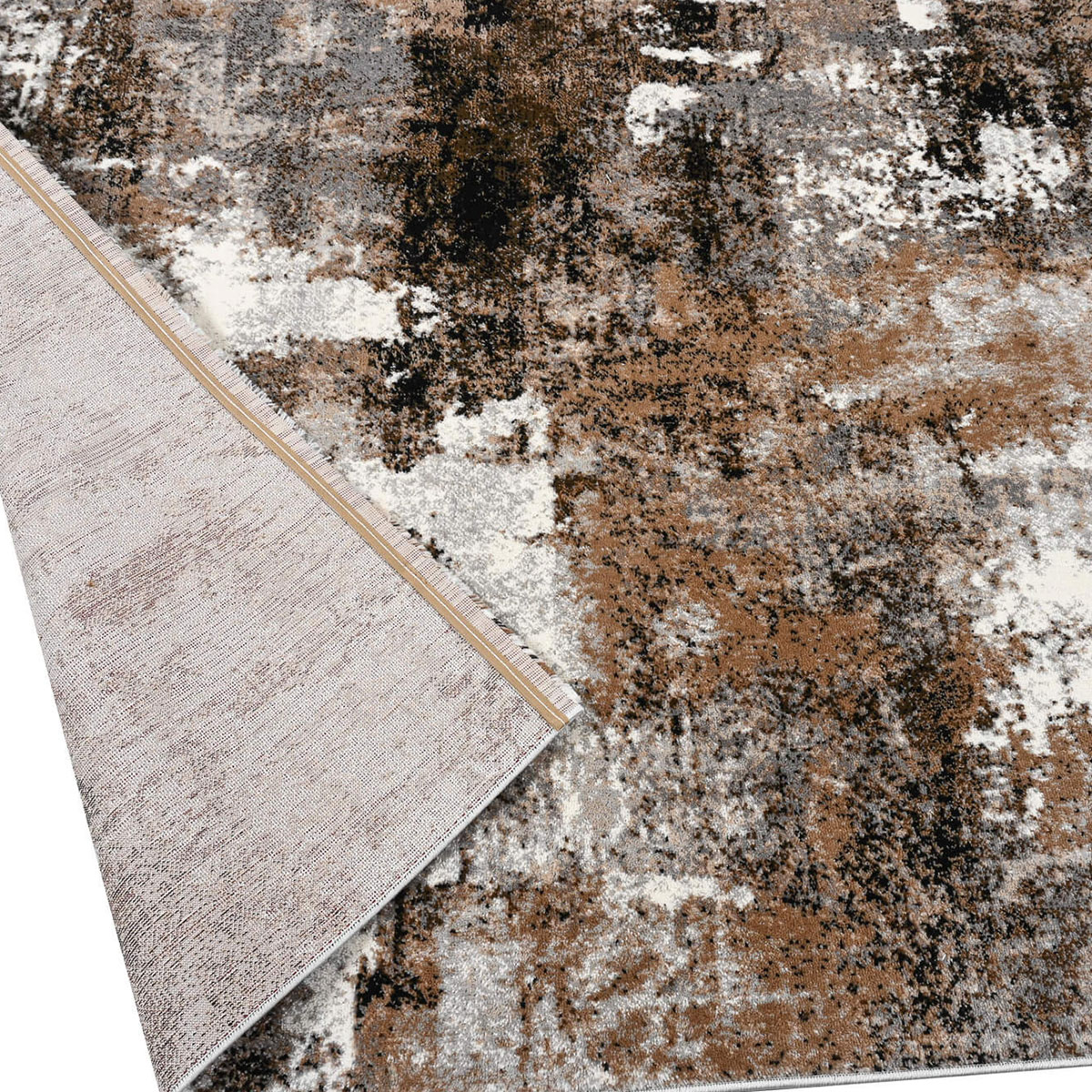 Χαλί (160X230) Polcarpet Estia 136 Brown Grey Χαλιά Σαλονιού Χειμερινά Μοντερνα Spitishop