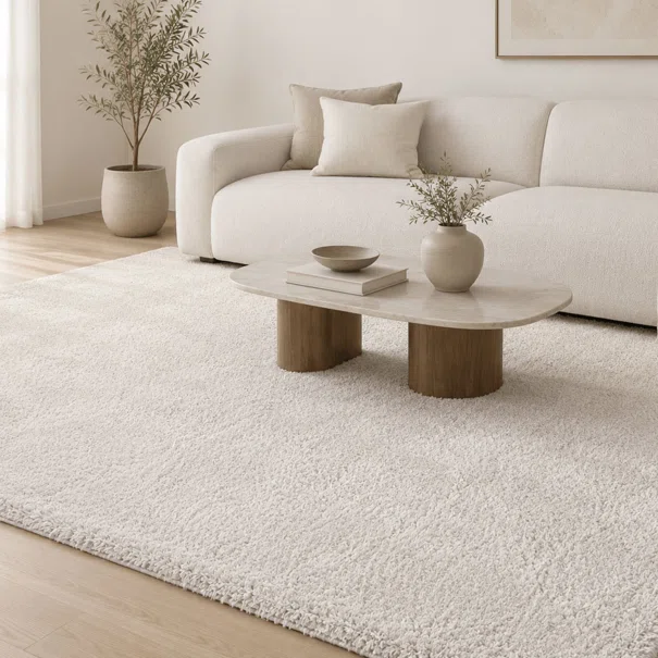 Χαλί (133x190) Polcarpet Satin Shaggy Beige