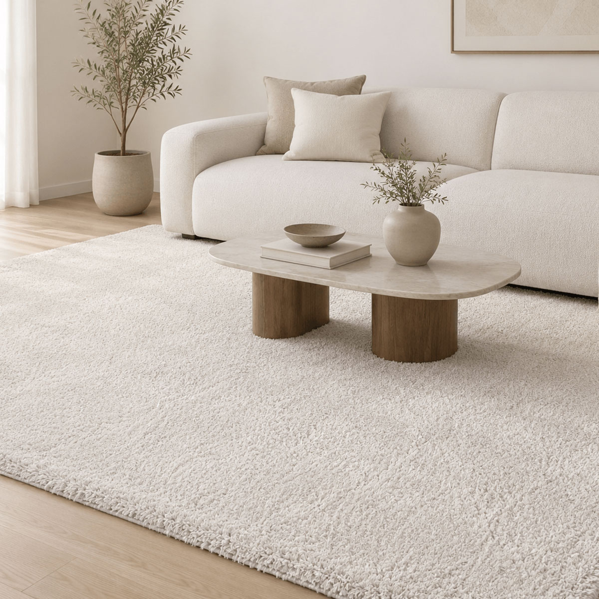 Χαλί (165x230) Polcarpet Satin Shaggy Beige