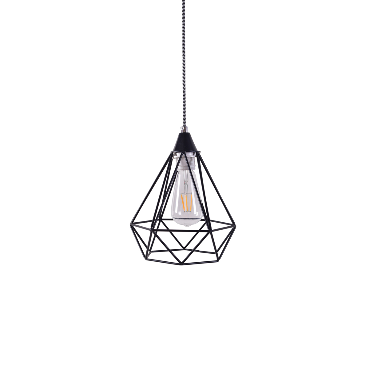 Φωτιστικό Οροφής Μονόφωτο Homelighting Mila 77-3571 Black